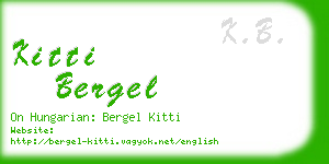 kitti bergel business card
